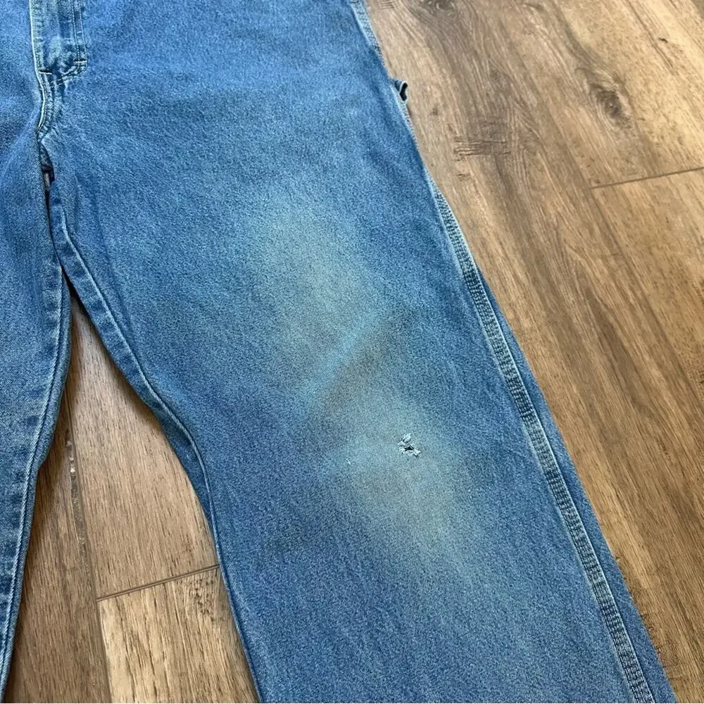 Dickies Men's Carpenter Blue Jeans, Distressed, Typical Wear, 40x30